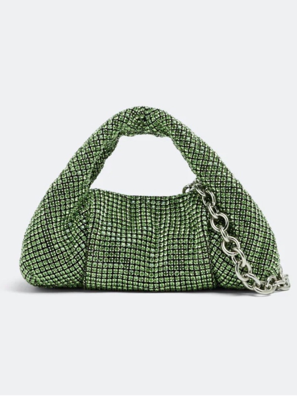 Stuart Weitzman The Moda Shine Mini Tote in Green NWT